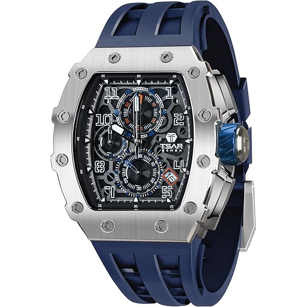 Amazon.com: TSAR BOMBA Watch for Men, Luxury Square Japan Quartz